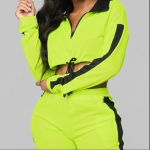 Fashion Nova Active Set Neon Green